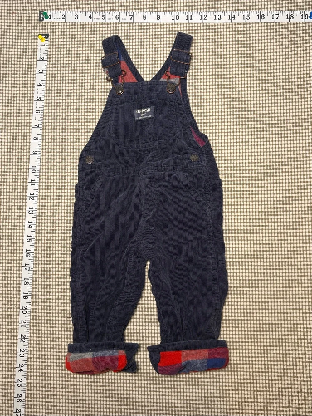 OshKosh Navy Corduroy Overalls 12 Months